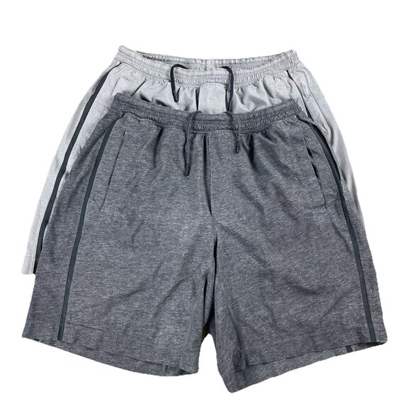 Lot Of 2 Lululemon Pace Breaker Lined Running Shorts Men's Large Gray - Picture 1 of 16